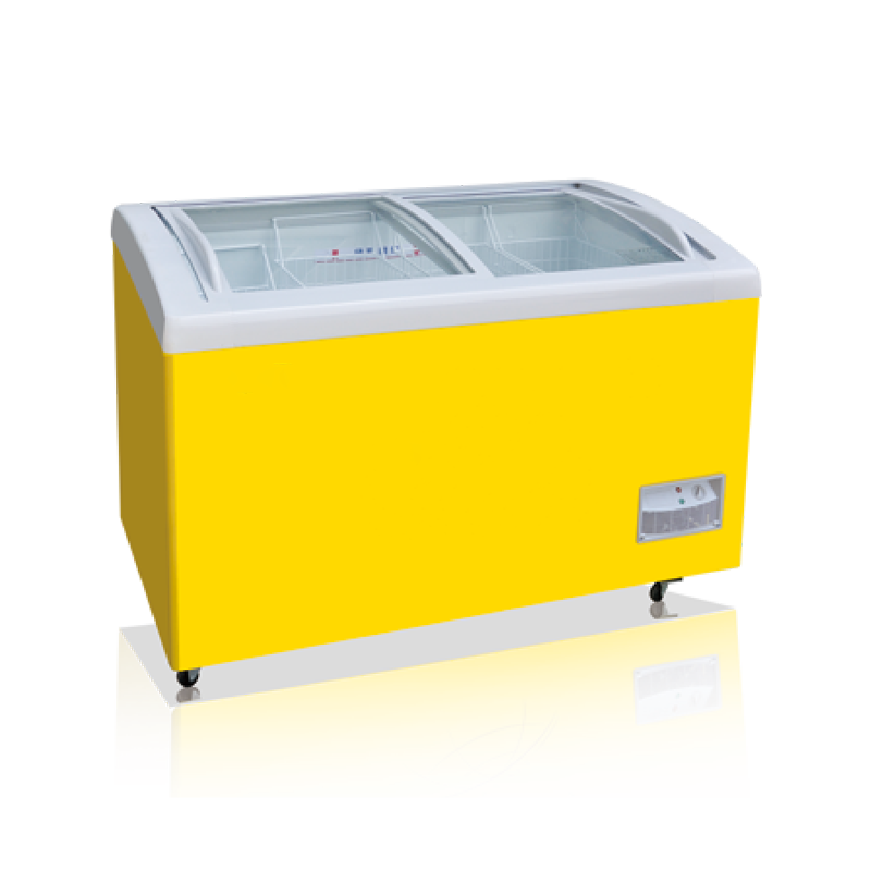 Congelator cu ușă din sticlă