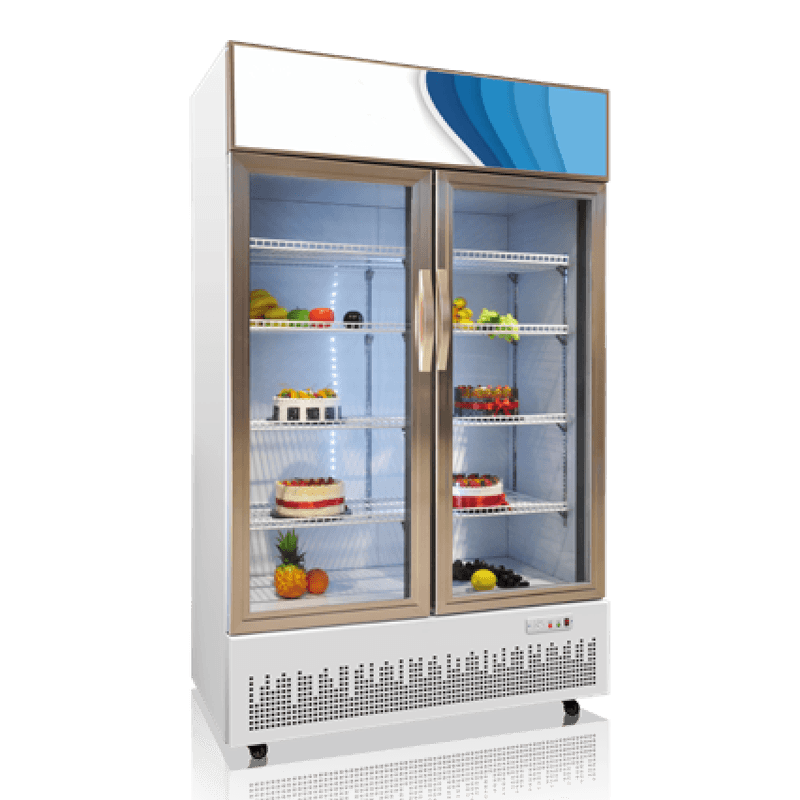 Congelator cu afișaj cu uși glisante cu zgomot redus