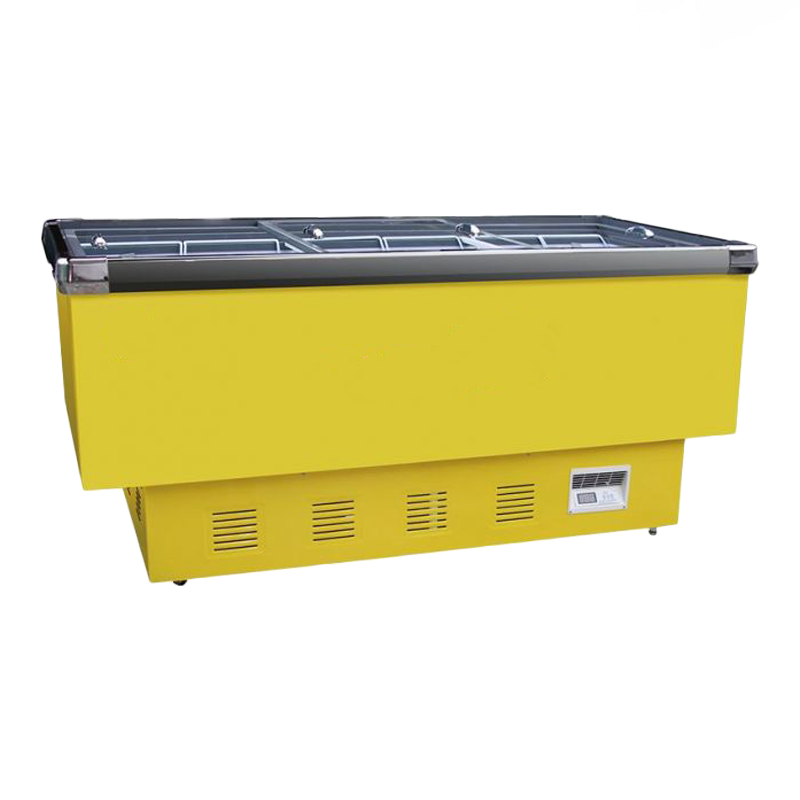Vitrine cu insulă frigorifică cu fund plat Vitrine cu insulă frigorifică cu fund plat